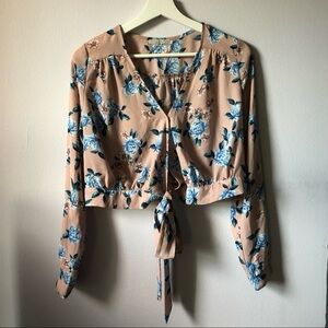 Active USA Womens floral blouse